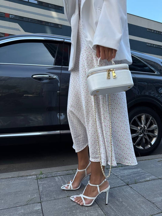 Sandale Stiletto „Pure White”