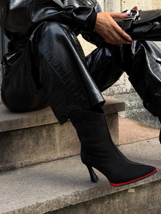Botina Stiletto Negre „Red Signature”