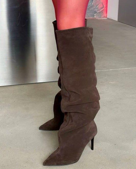 Cizme înalte drapate „Soft Line”