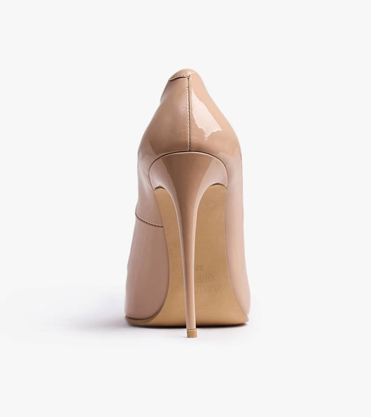 Pantofi Stiletto „F Signature” – Lac NUDE