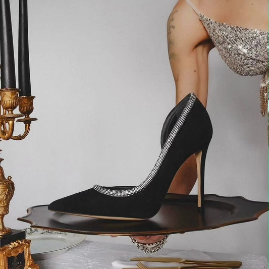 pantof FAIBLESSE SUEDE CRYSTAL