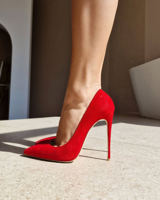 Pantofi Stiletto „F Signature” – rosu