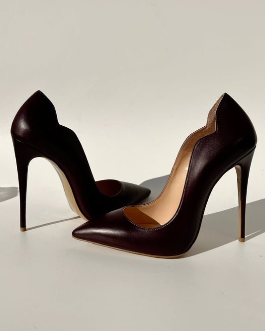 Pantofi Stiletto „F Signature” – Lac Negru